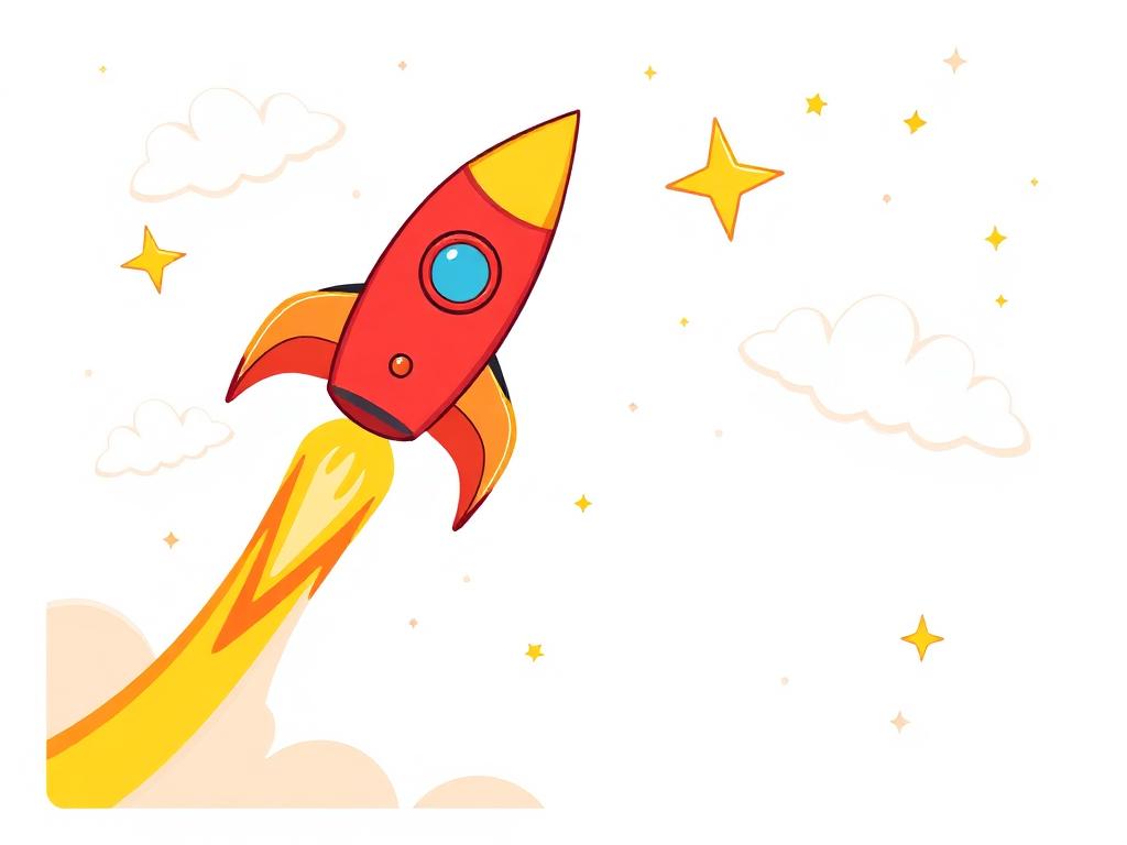 Rocket illustration symbolizing lifelong success